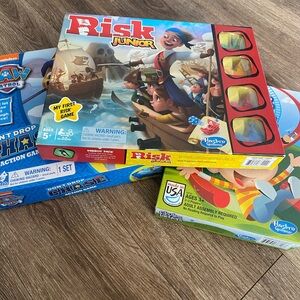 Hasbro Board Games- Risk Junior, Chutes & Ladders, PAW Patrol
